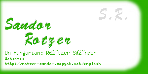 sandor rotzer business card